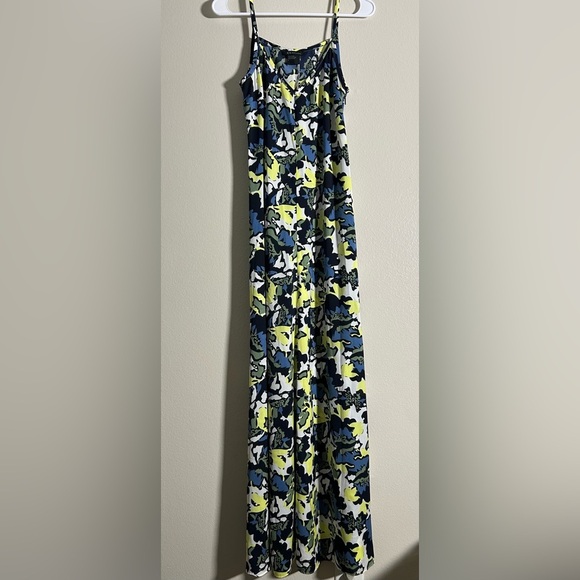 Armani Exchange Blue and Green Patterned Maxi Dress - Picture 1 of 6
